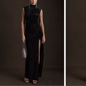 Ronny Kobo Venette Black Velvet Dress